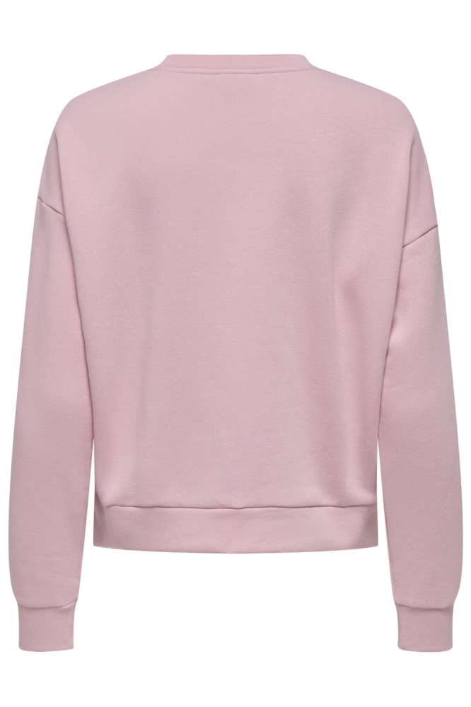 ONLPAM L/S O-NECK BOX CC SWT 15352885 Bleached Mauve/W. ENJOY